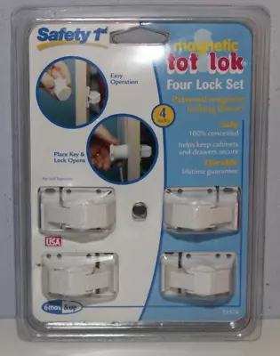Safety 1st Magnetic Child Tot Lok Four 4 Lock Set New In Package • $12.50
