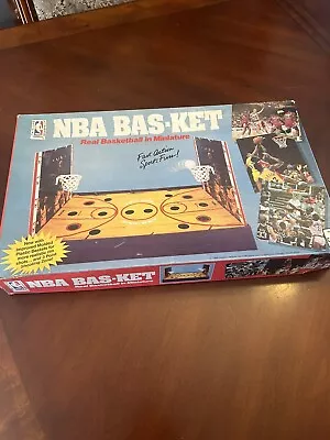 Vintage 1988 NBA Bas-Ket Miniature Basketball Game Cadaco 267 Jordan Lakers • $39.95