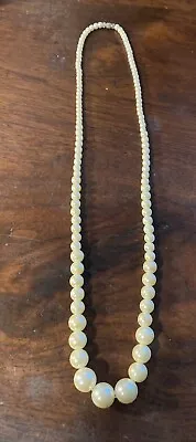 Vintage Genuine Pearl Graduated Necklace 22” • $15