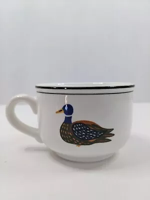 Villeroy & Boch Cup Naif Design Mallard Duck Farm Scene Porcelain Excellent Cond • $29