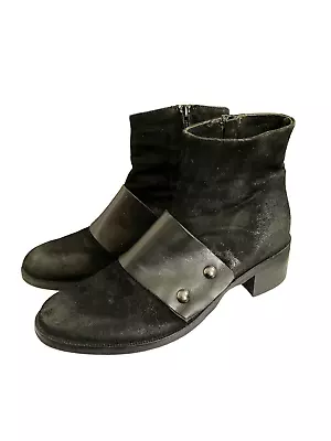 Stelle Monelle Women’s 36 Vera Gomma Suede  Leather Studded Booties • $45