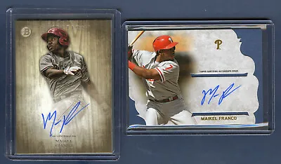 2 MAIKEL FRANCO ON CARD AUTO Rookie Cards ! Inception + Topps Supreme ! RC 🔥 • $14.99