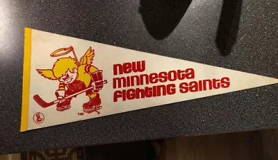 WHA NEW Minnesota Fighting Saints 1970s Hockey Pennant World Hockey Association • $183.98