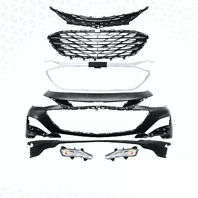 Front Bumper Cover W/ Grill Grille Fog Light For Chevy Chevrolet Malibu 2019-23 • $417.99