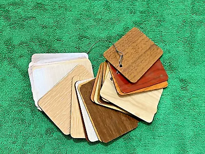 Vintage 1950s 1960s Plastic Laminate Samples Ring MCM Atomic Farlite Woodgrain • $50