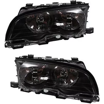 Headlight Headlamp Left & Right Pair Set NEW For BMW 3 Series (E46) • $100.74