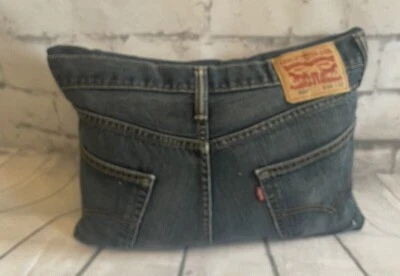 £14 • Buy Vintage BLUE Denim LEVI'S 504 Jeans Cushion RECTANGLE Two Pockets Cool Funky