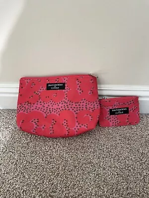 MARIMEKKO For Clinique Red Set Dot Makeup Case & Card Holder • $10