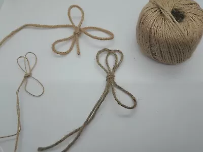 Jute Twine String 3 Ply 1mm 2mm ThicknessJute Rope For Garden And Gift Pack • £3.55