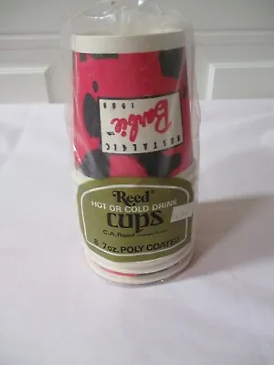 Vintage Nos Barbie Nostalgic Hot Or Cold Drink Cups 8 7oz Poly Coated Cups Reed • $9.99