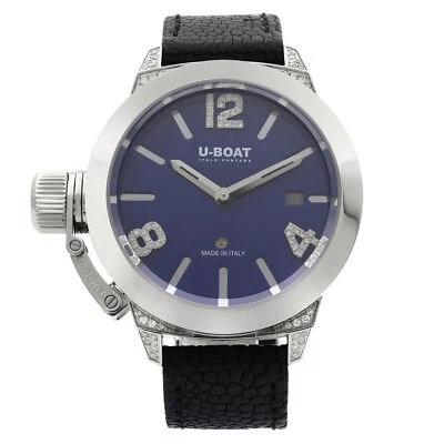 £3901.18 • Buy U-Boat Classico Steel Diamond 0.23cttw Blue Dial Automatic Ladies Watch 7077
