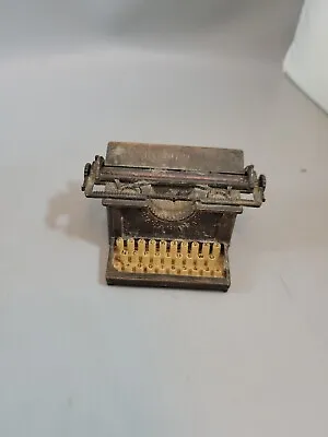 Miniature VINTAGE DIE CAST Metal Antique REMINGTON TYPEWRITER Pencil Sharpener • $8.99