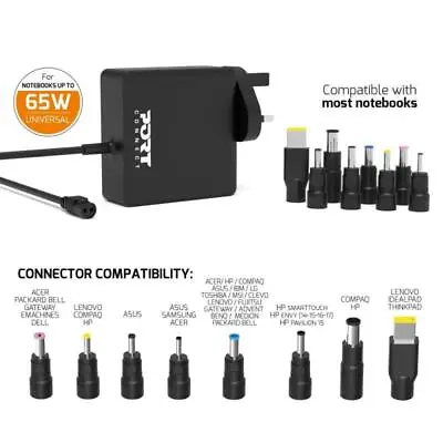 65W Universal DC Connectors Plug Kit Power Supply Adapter Charger For PC Laptop • £9.95