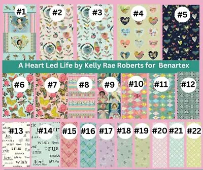 A Heart Led Life Kelly Rae Roberts Benartex Floral Butterflies  By The Half Yard • $4.75