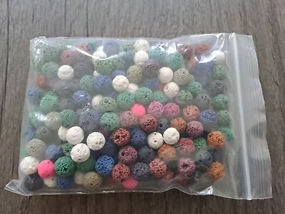 Bag Of 200 X 8mm Mixed Lava Beads For Craft And Jewellery Making • £6.49