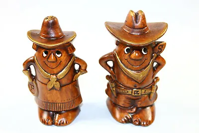 Vintage Ceramic Cowboy Salt And Pepper Shakers T.C. Made In The USA 1960's  • $23.45