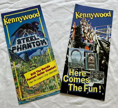 Kennywood Amusement Park Vintage Roller Coaster Pamphlets Steel Phantom Laser • $19.95
