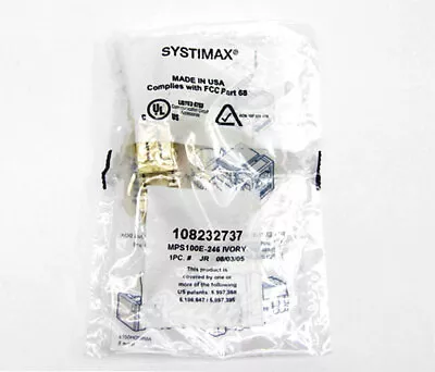 $84.99 • Buy Lot Of 17 Systimax MPS100E-246 Ivory Information Outlet, 108232737