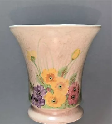 Signed Hand Painted Flared Vase By E Radford Floral Decoration - 11 Cm • £30