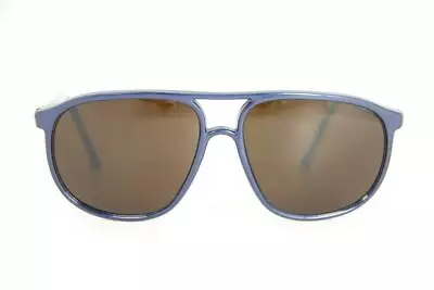 Vintage Vuarnet 017 Blue Metal Pilot Sunglasses PX5000 Mineral Brown Lens • $111.20