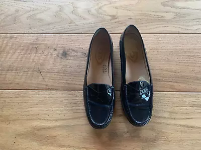 Tod’s Loafers Women Shoes Black Patent Leather Size 8.5 • $88