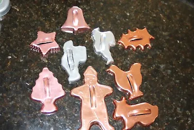 9 Vtg Mirro Copper Color And Aluminum Cookie Cutters • $9.99