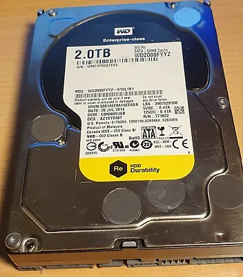 Western Digital Gold 2TB NAS/Datacenter HDD USED • £25