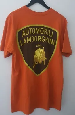 SS20 Supreme Automobili Lamborghini Tee Size L Large Orange T-shirt Bull • £125