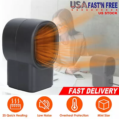 Portable Space Heater 500W Low Noise Quick Heating Mini Electric Heater Fan Safe • $16.99