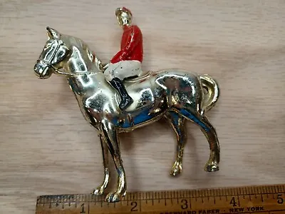 Vintage Pot Metal Jockey On Horse Made In Japan Figurine Antique Toy Figure Lot • $35