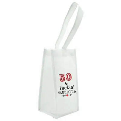 £4.95 • Buy 50th Birthday Wine Bag! Birthday Gift/present/gift For Her/women/wine Gift/wine