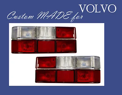 VOLVO 240 85-93 CUSTOM TAIL LIGHT TAIL LAMP SET W/ Clear Signal Lenses TVV2226/7 • $499