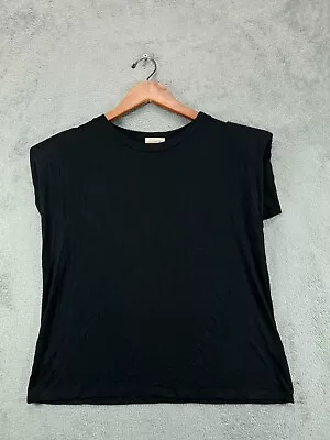 NWT If She Loves Muscle Tee Shirt Womens Medium Black Shoulder Pads Sleeveless • $23.90