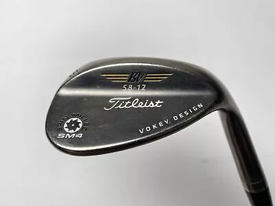 Titleist Vokey Spin Milled SM4 Black 58* 12 Bounce KBS Tour Stiff Steel Mens RH • $47.99