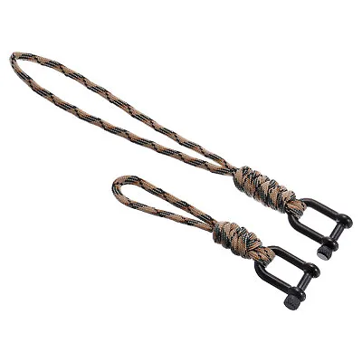 Wrist Lanyard With D Ring In Shackle U Shape Metal Clasp Camouflage Beige 2pcs • $10.69