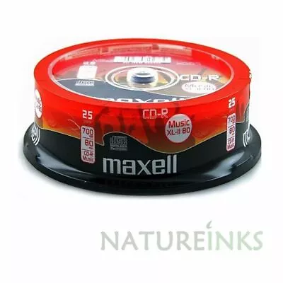 £9.89 • Buy 25 Maxell Cd Cd-r 80 Mins Xl-ii Digital Audio Recordable Blank Music Discs