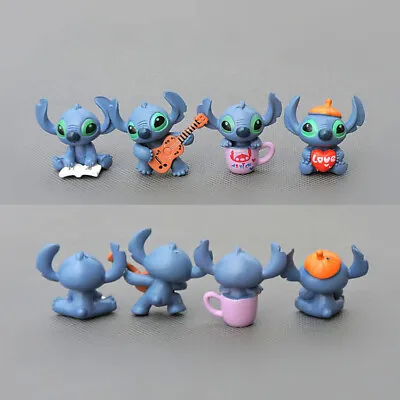 4pcs/set Lilo&Stitch Mini Figure Toys Kids Gift Cake Toppers Home Decoration New • £2.80