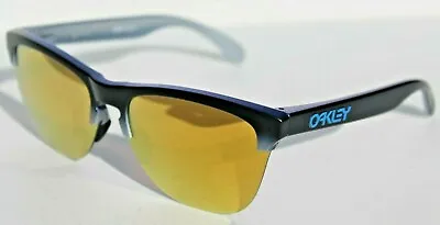 OAKLEY Frogskins Lite Sunglasses Black Fade Silver/24K Iridium OO9374 NEW • $84.95