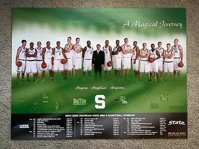 Michigan State Spartans Basketball  A Magical Journey  Poster - 2003-04 - 24x18 • $9.99