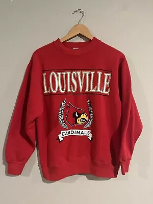 Vintage 1990s University Of Louisville CARDINALS Crewneck Sweatshirt College • $45.69