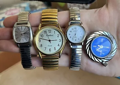 4x Vintage Watches Lot Cardinal Citizen Unique Citron De Luxe • $78