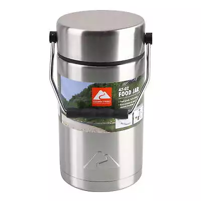 47oz Vacuum-sealed Stainless Steel Food Jar With 2 Pla • $23.72