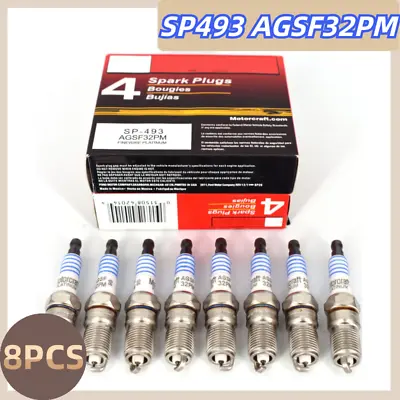 $20.99 • Buy 8pcs MOTORCRAFT SPARK PLUGS SP493 Platinum AGSF32PM Fit For Ford 4.6L 5.4L V8 US