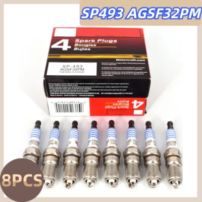 $20.99 • Buy 8pcs MOTORCRAFT SPARK PLUGS SP493 Platinum AGSF32PM Fit For Ford 4.6L 5.4L V8 US