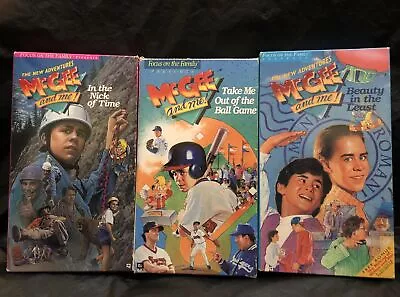 Lot Of 3 “McGee And Me!” VHS Tapes! Vintage Beauty In Ball Game Nick Of Time • $9.25
