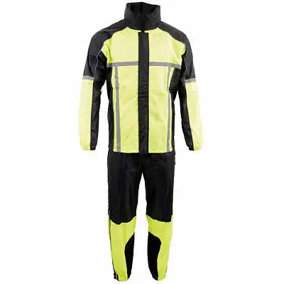 Men's Waterproof Rain Suit W/ Hi Visibility Reflective Tape -Heat Guards*MPM9510 • $74.99
