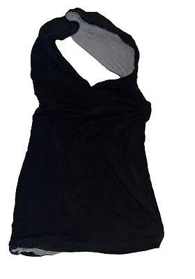 Cabi 956 Ladies Reversible Hood Tunic Top Sz M Black Gray Stretch • $22.09