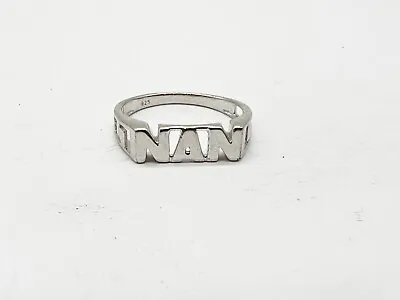 Vintage Solid Sterling Silver Nan Ladies Ring Size U • £29.99