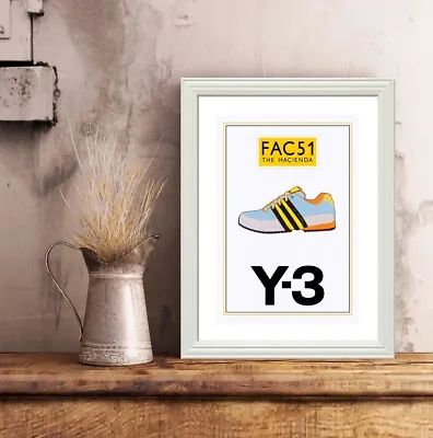 A4 HACIENDA Y3 ADIDAS FILM ART RETRO POSTER Music CULTURE PRINT HOME • £5.49