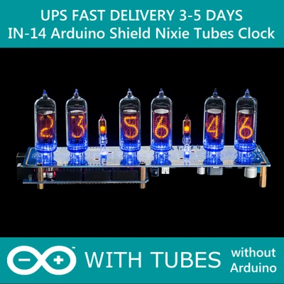 £136.23 • Buy Nixie Tube Clock IN-14 Arduino Shield NCS314 WITH TUBES FAST DELIVERY 3-5 Days